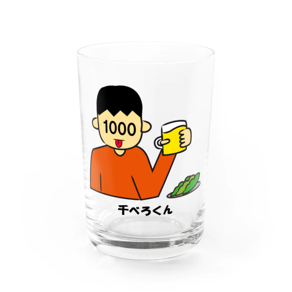 REDMOON_SAPPOROの千べろくん Water Glass :front