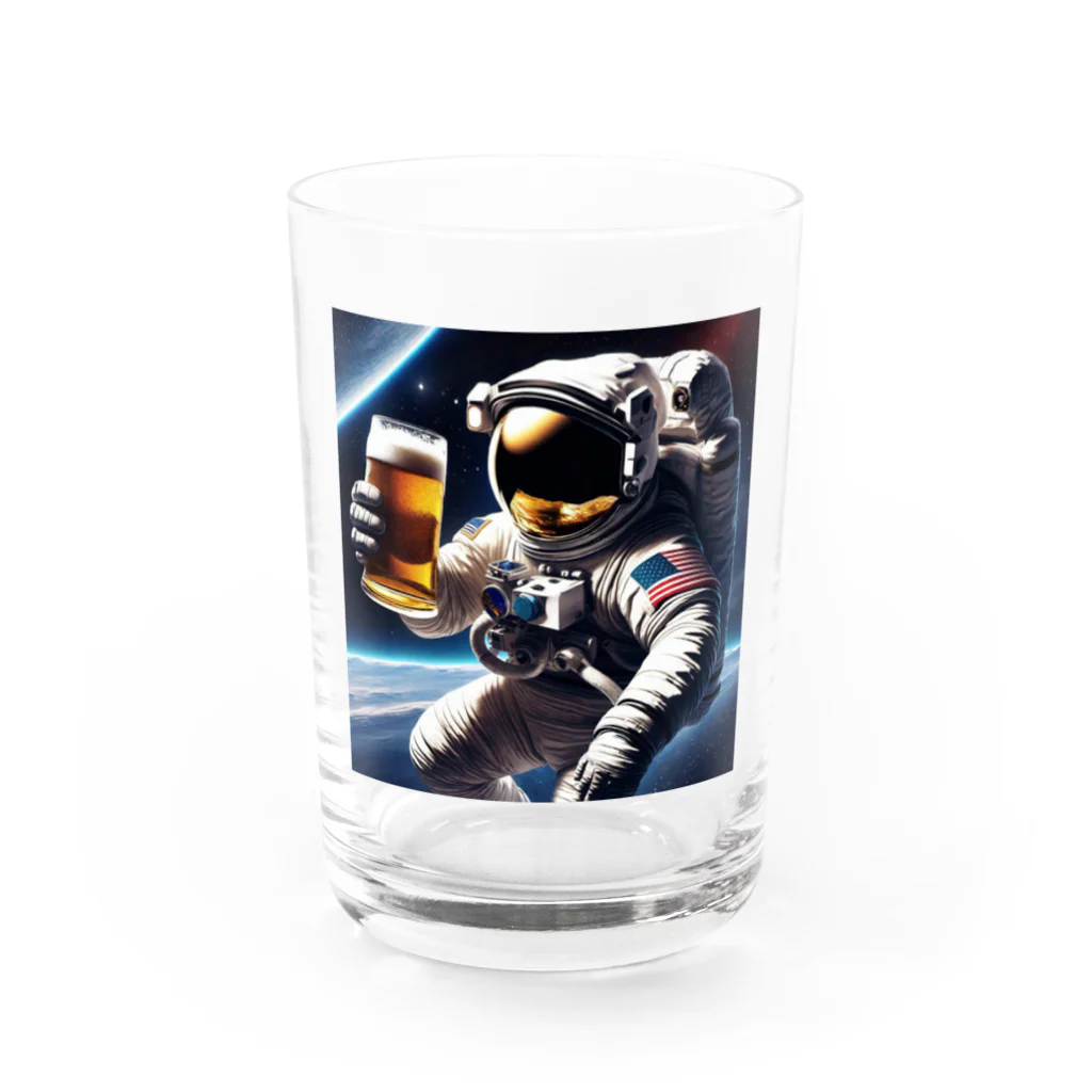 宇宙開発デザイン科の酒飲みアストロノーツ Water Glass :front