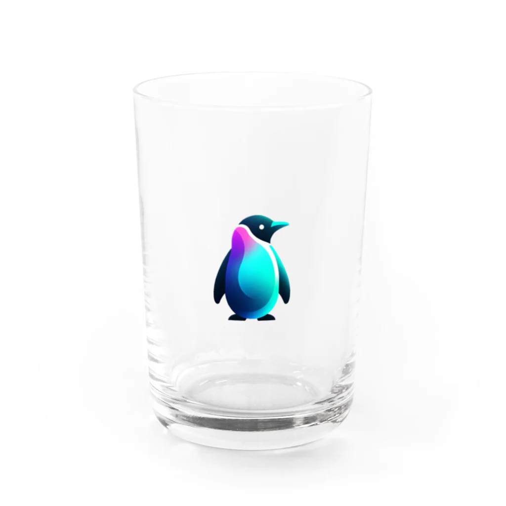 一人親方55歳FIREのスタイリッシュペンギン Water Glass :front