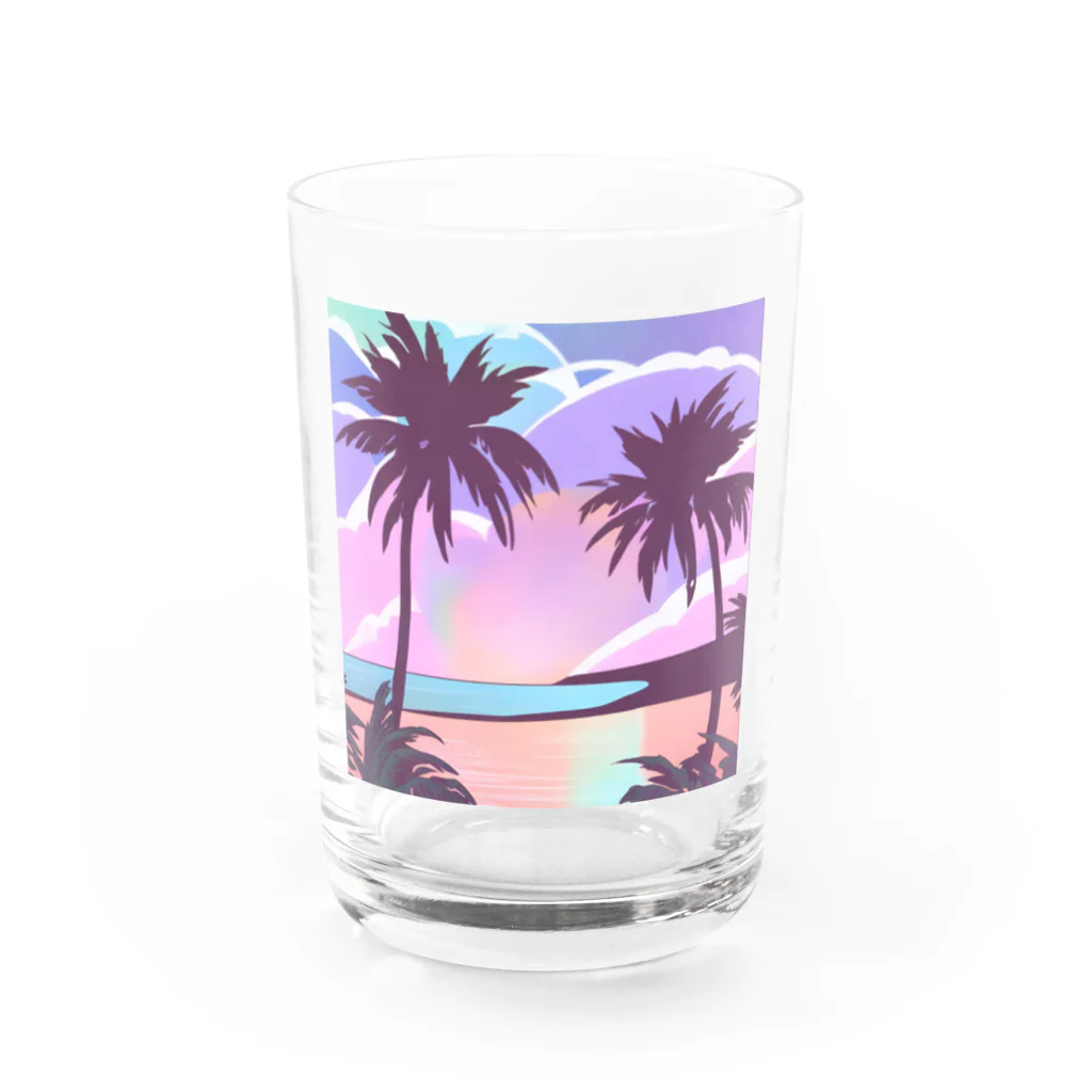 honariのビーチサイドで グラス前面