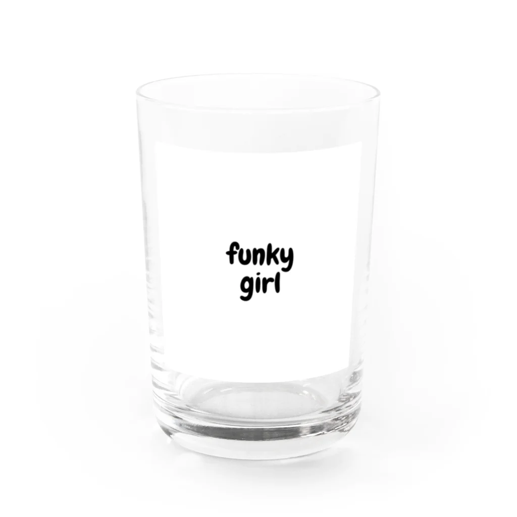 namonakyのファンキーガールシリーズ（ブラック） Water Glass :front