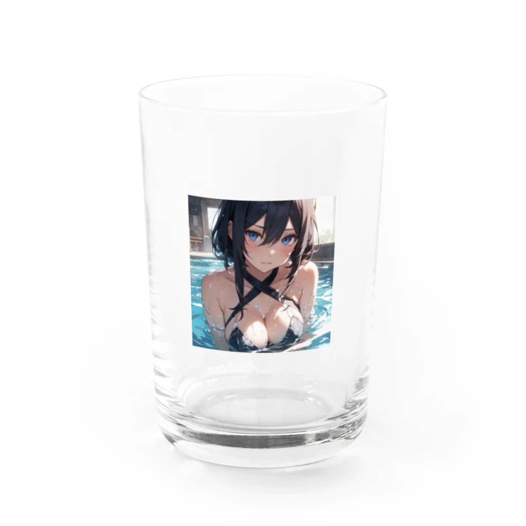 neko_28のセクシー水着のお姉さん1 Water Glass :front