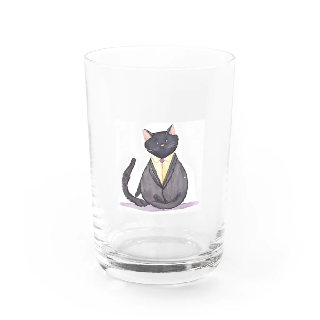 kgymのスーツ猫 Water Glass :front