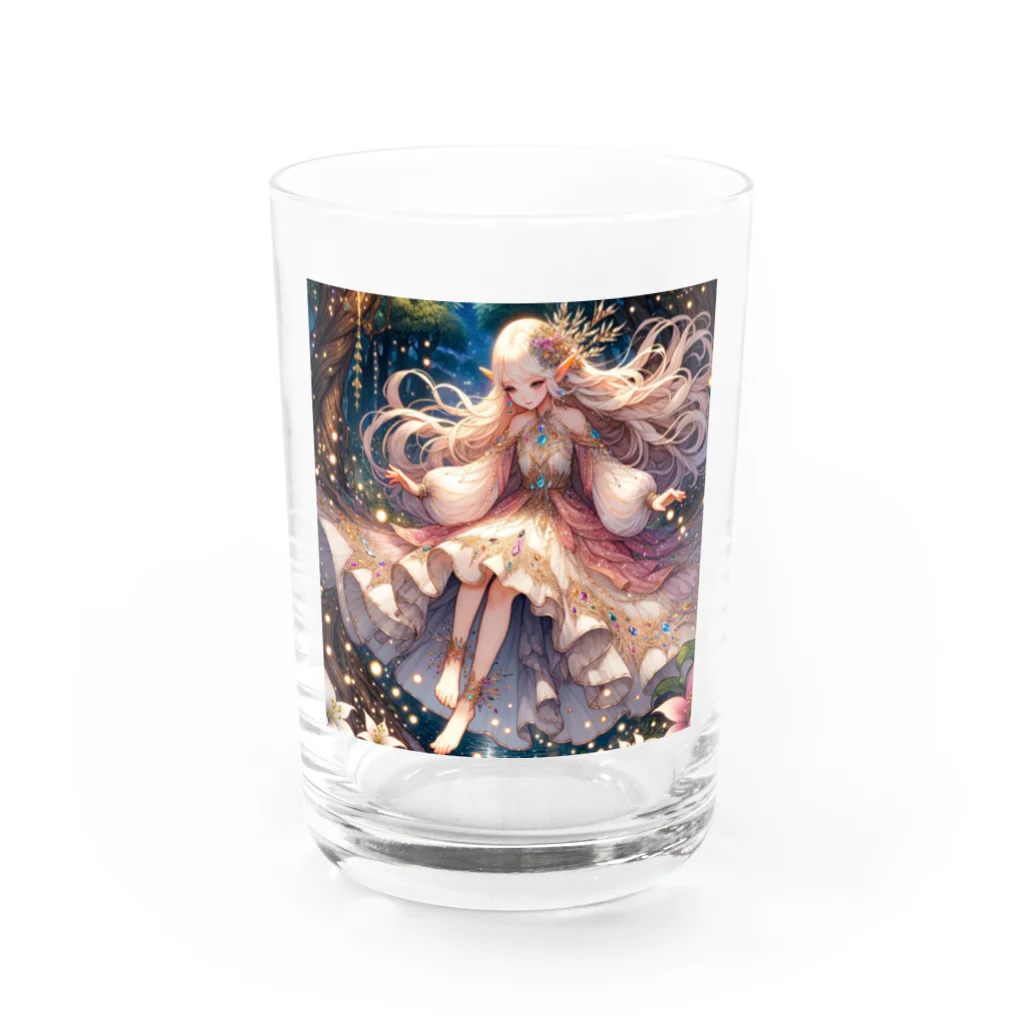 Sesilionの星の精霊の夜舞 Dance of the Star Spirit Water Glass :front