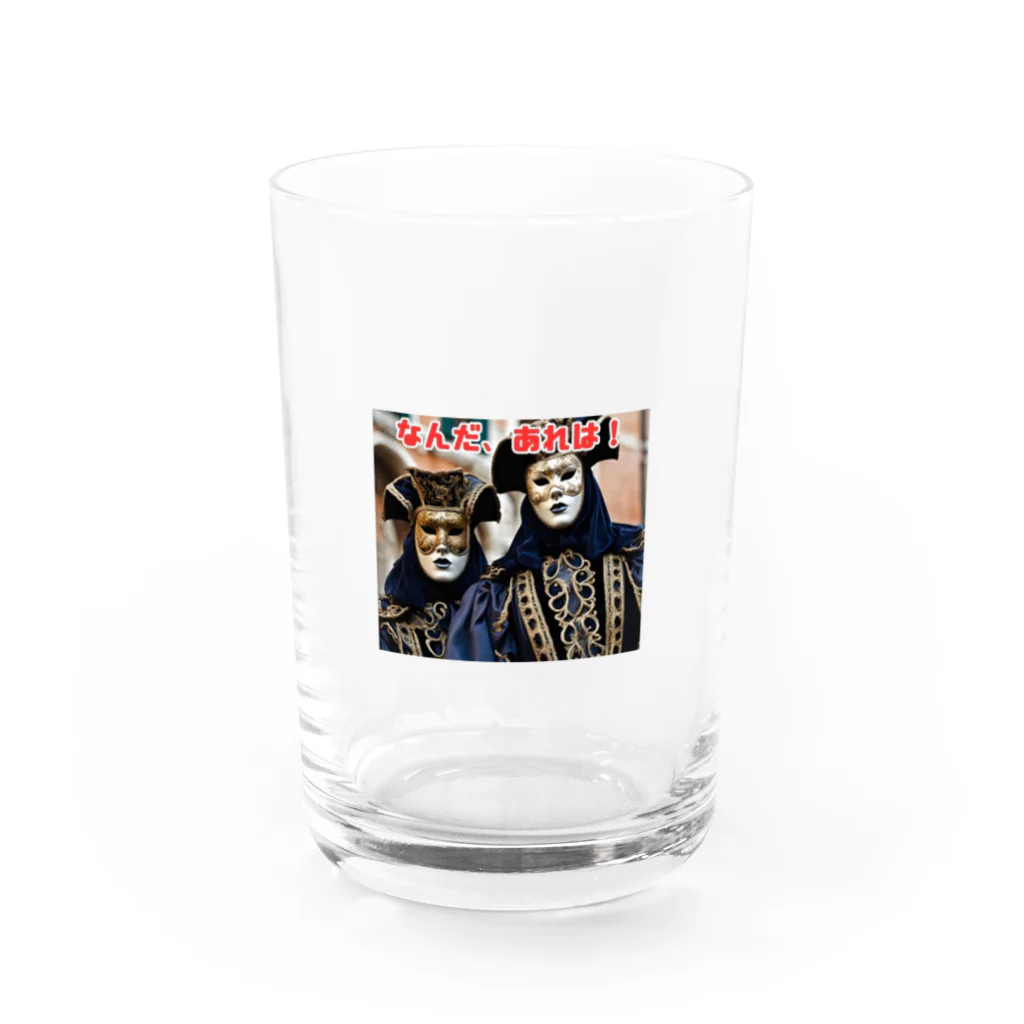 Yamapのヴェネチアのカーニバルの美しい仮面 Water Glass :front