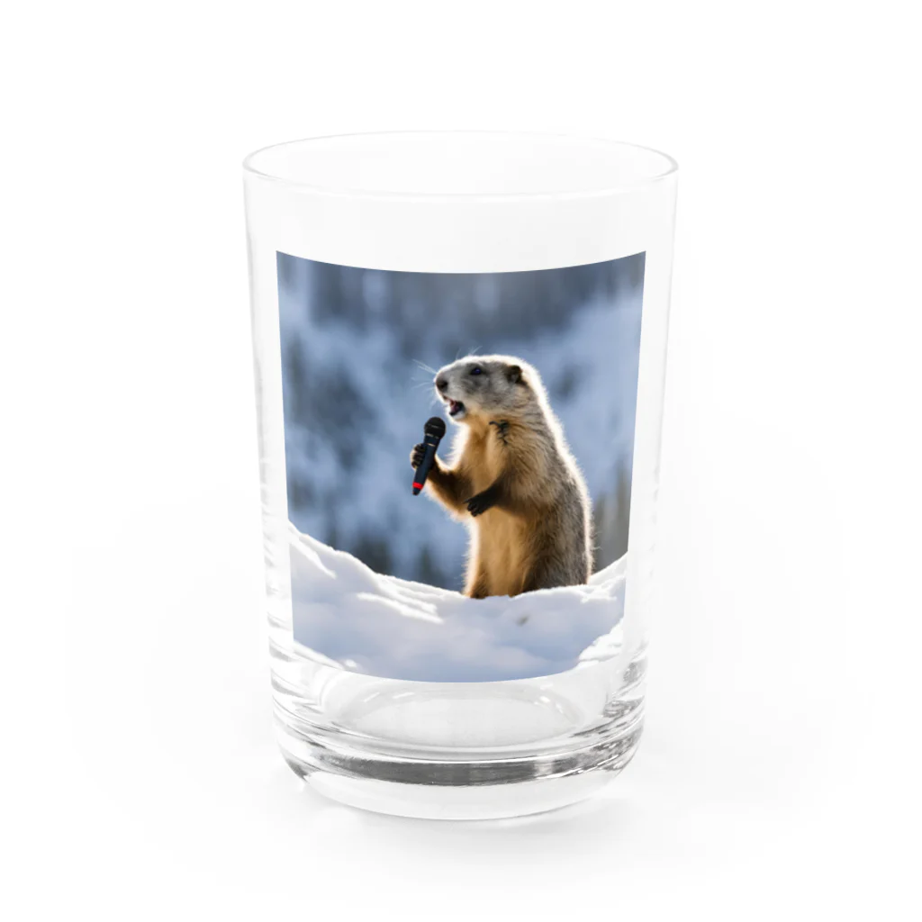 tonsoku13の歌うマーモット Water Glass :front