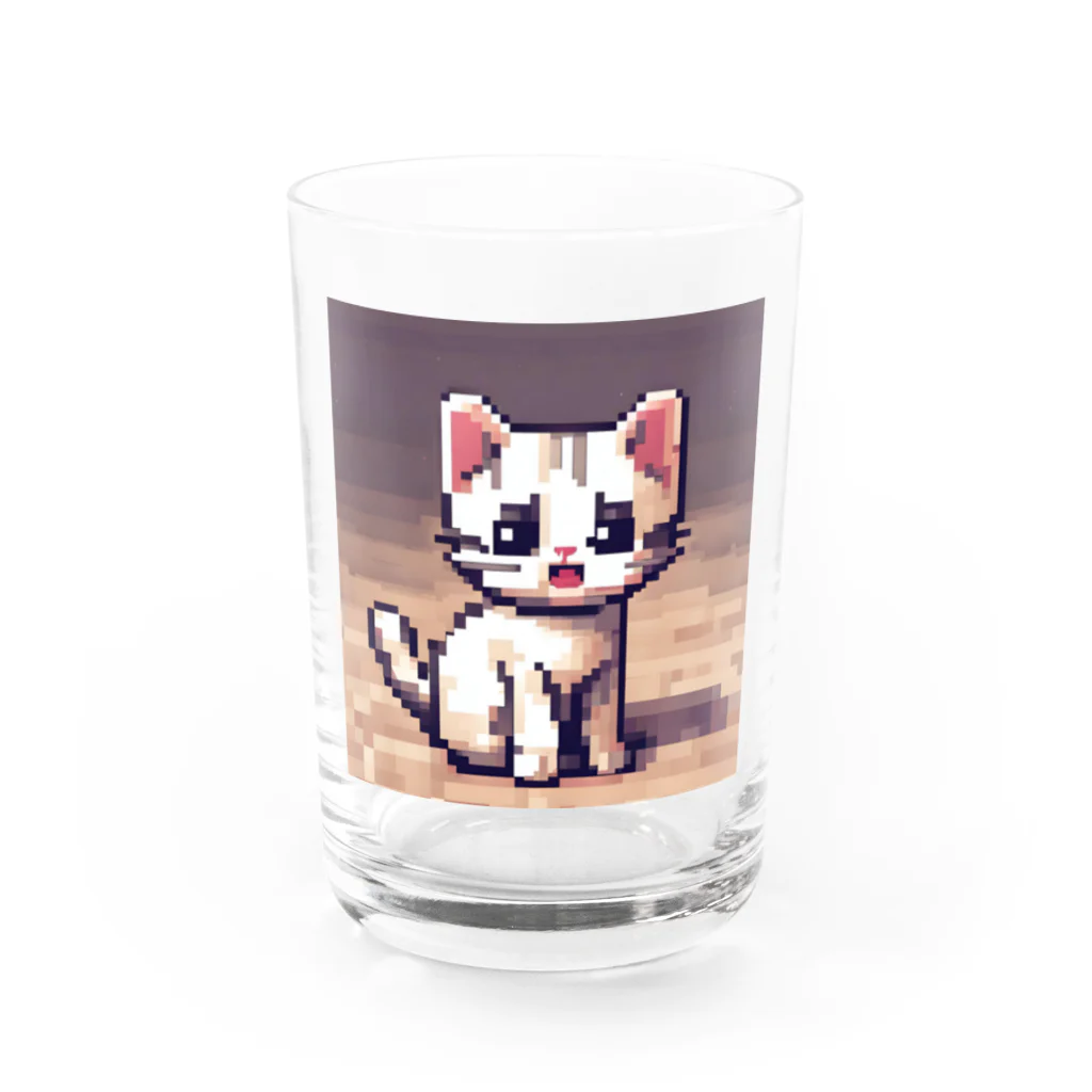 SetsunaAIのお出迎えドット子猫のグッズ Water Glass :front