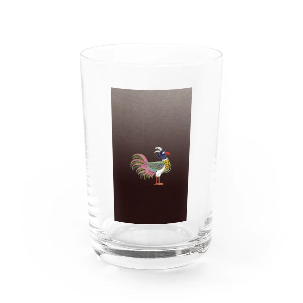 PALA's SHOP　cool、シュール、古風、和風、の伝説上の神話の鳥　■ Water Glass :front