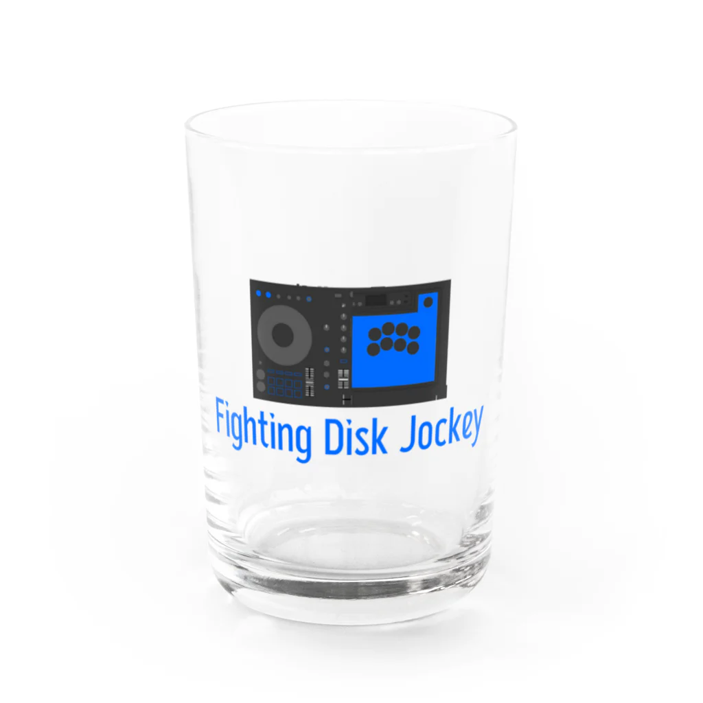 もか山のFighting Disk Jockey Water Glass :front