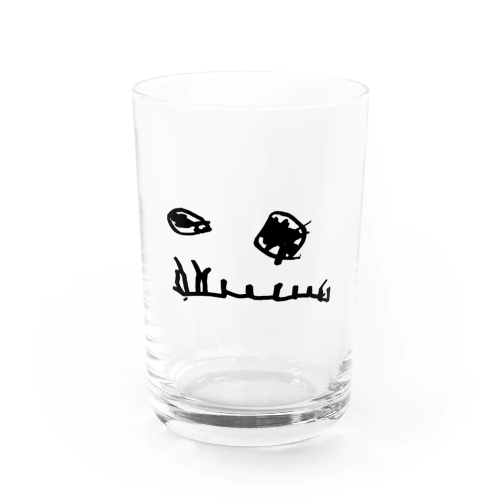 carpet_tsuchinokoのおばけ（こどもの絵） Water Glass :front