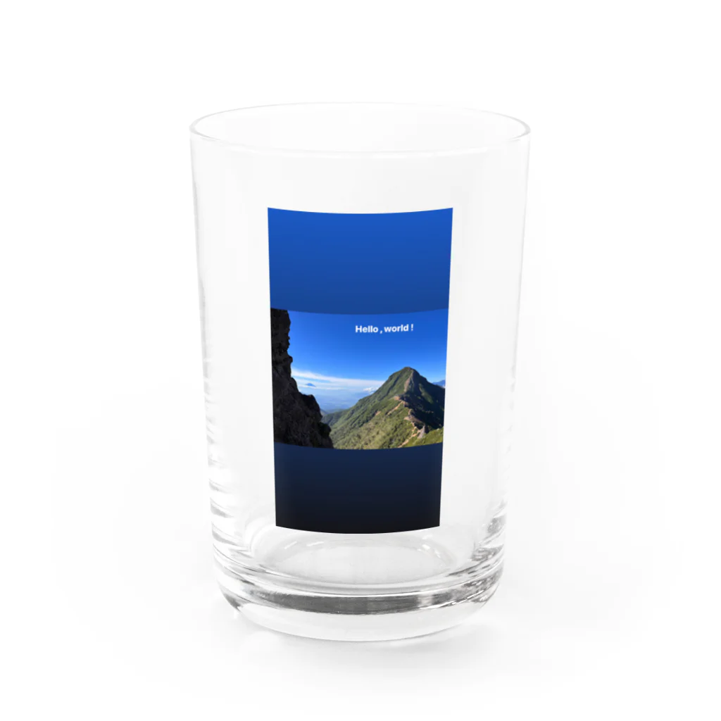 horror_nou13の八ヶ岳赤岳山頂と富士山 Water Glass :front