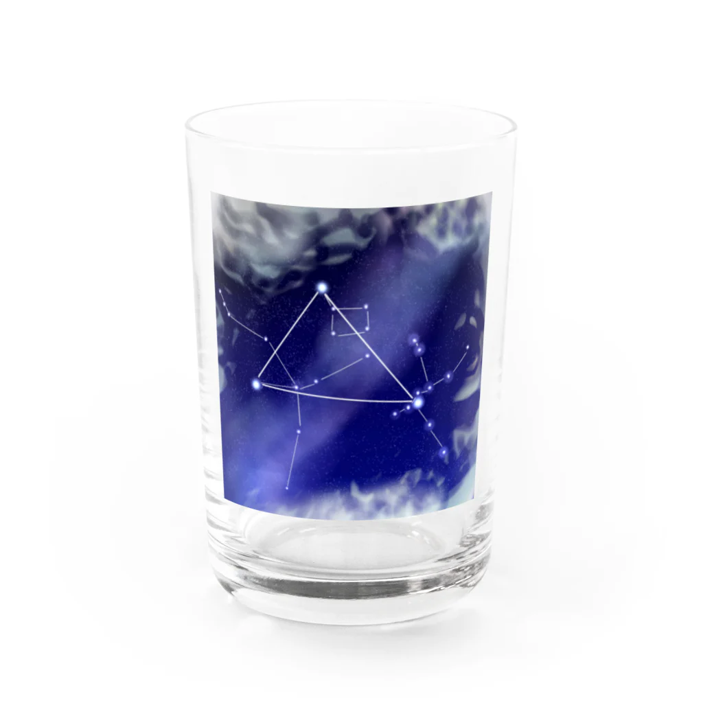 KafyRiruの雲の切れ間から覗く星 Water Glass :front