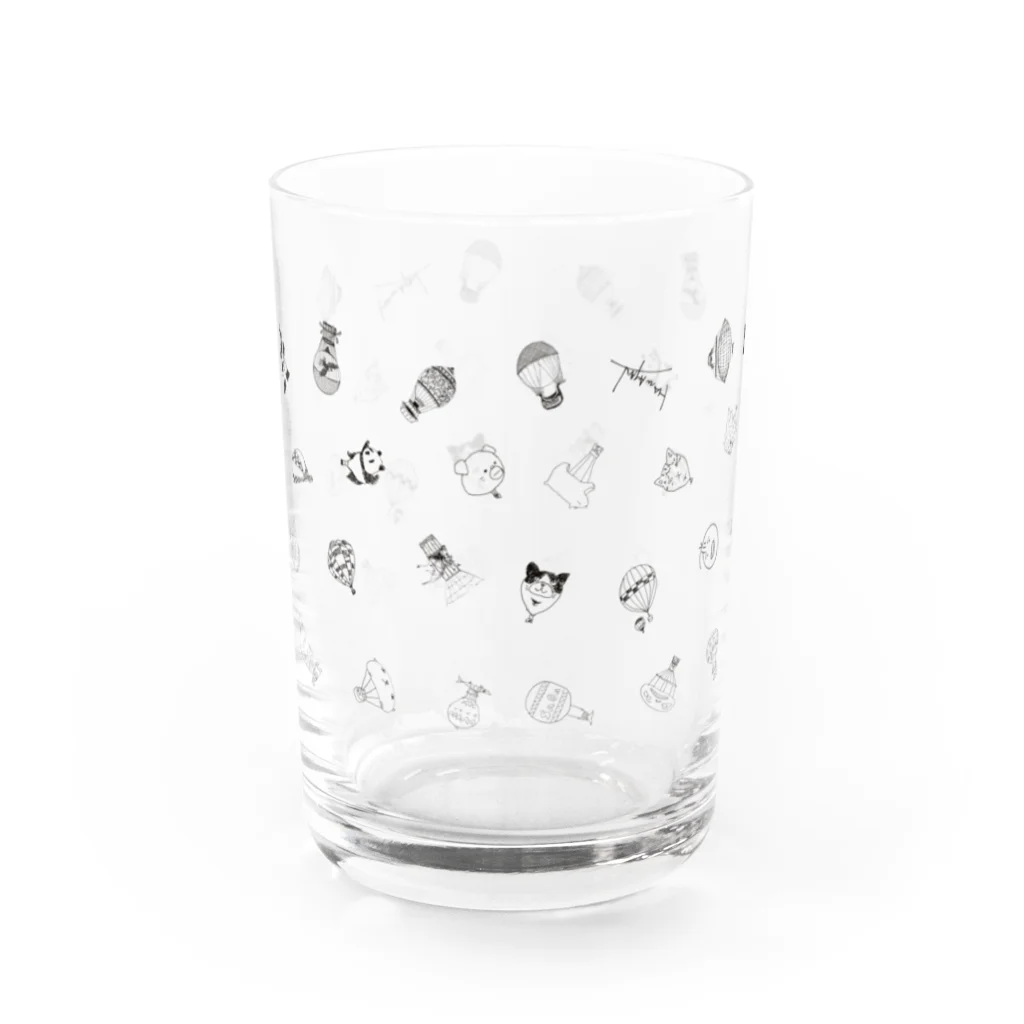 O'HAMAYAN「御濵屋庵」の素描 -気球の世界- Water Glass :front