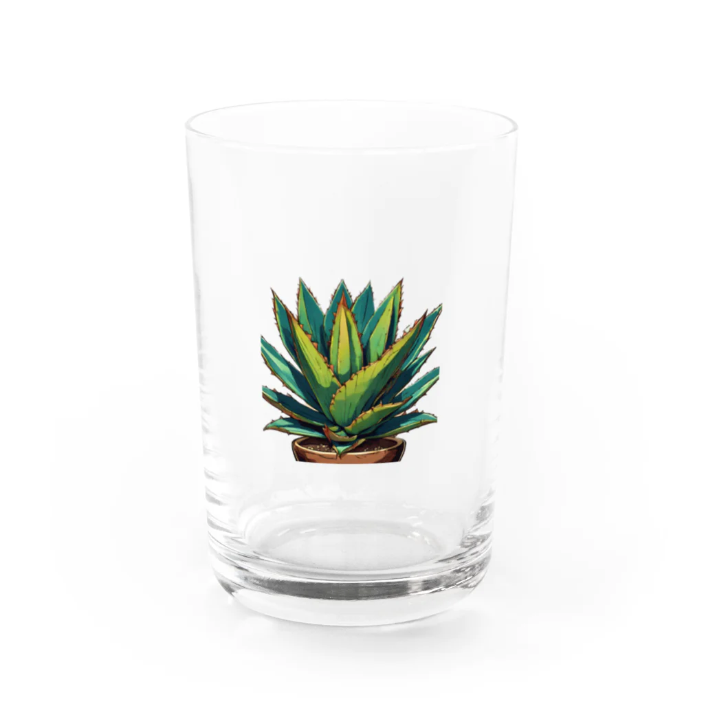 green artist のプランツパラダイスグリーンアガベ Water Glass :front