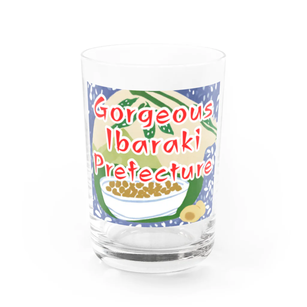 全国ご当地名産good+Sの【茨城県】ご当地名産デザイングッズ Water Glass :front