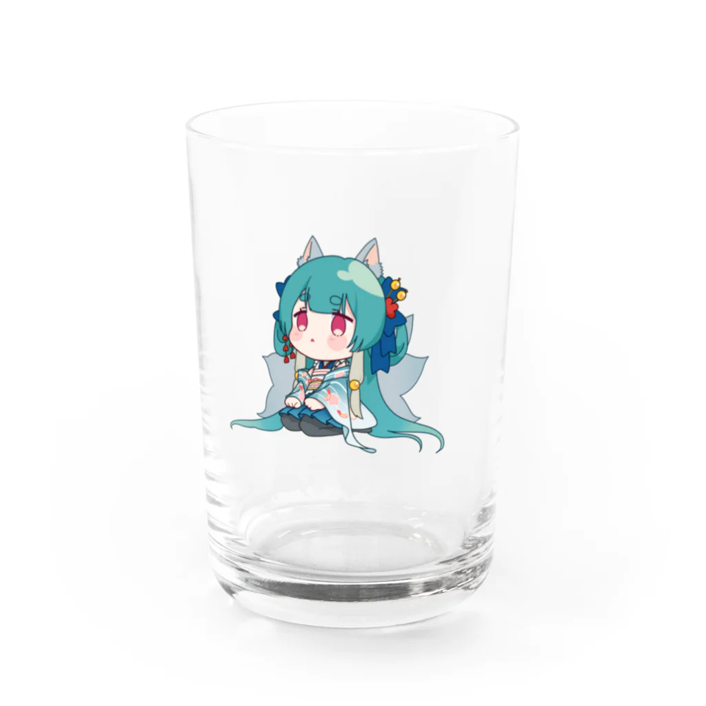 えび天処出張版のまちぼうけおおかみグラス Water Glass :front