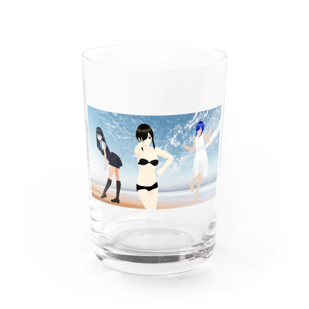 nanaozakaの三人娘のグッズ Water Glass :front