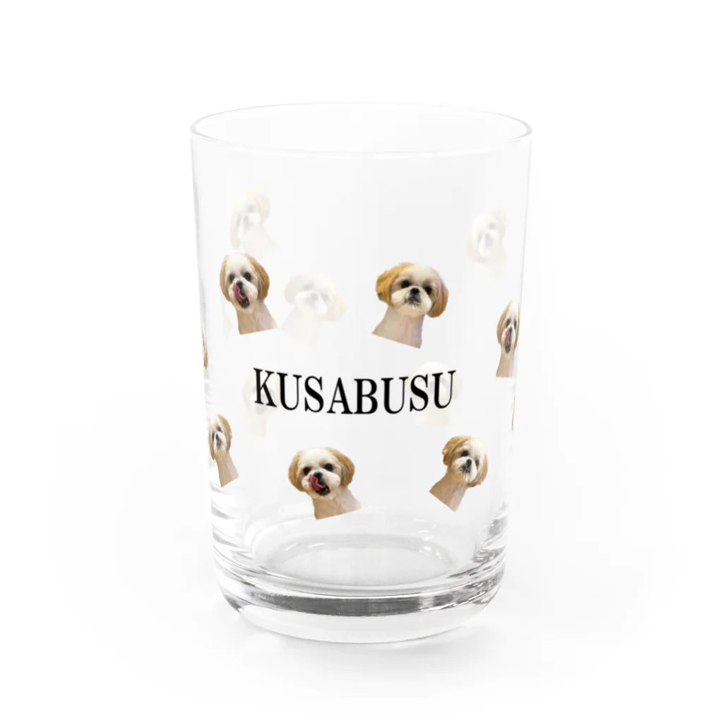 【公式】KUSABUSUのぽんぽんぽんのしん（総柄） Water Glass :front