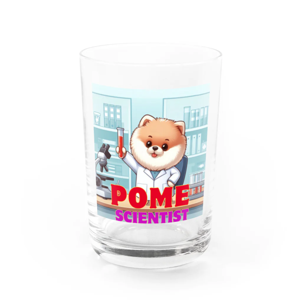 Pom-Dog'sのポメサイエンティスト Water Glass :front