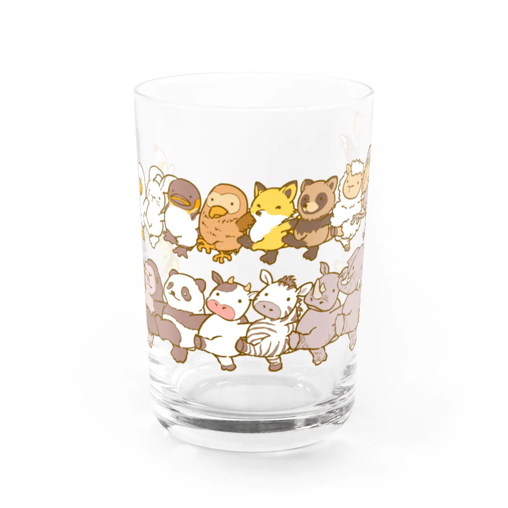 だちょう2020のハッピーダンス Water Glass :front