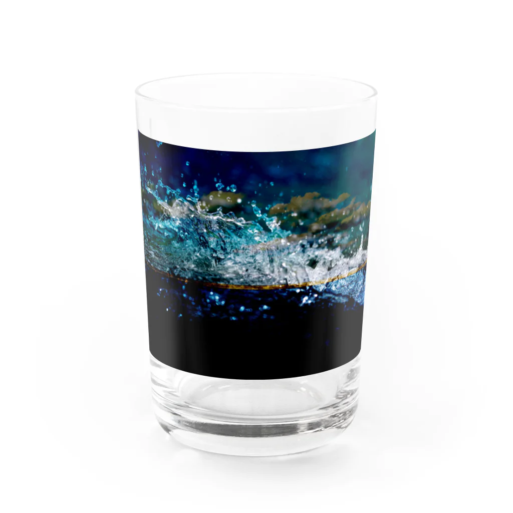 water art shop IGARASHIYAのセルリアンブルーの果てに Water Glass :front