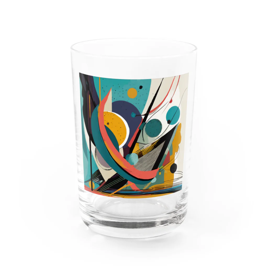 のんびりアート工房のガラクタアート風 Water Glass :front