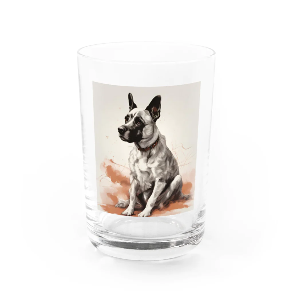 ヨコトSHOPの男前の犬 Water Glass :front