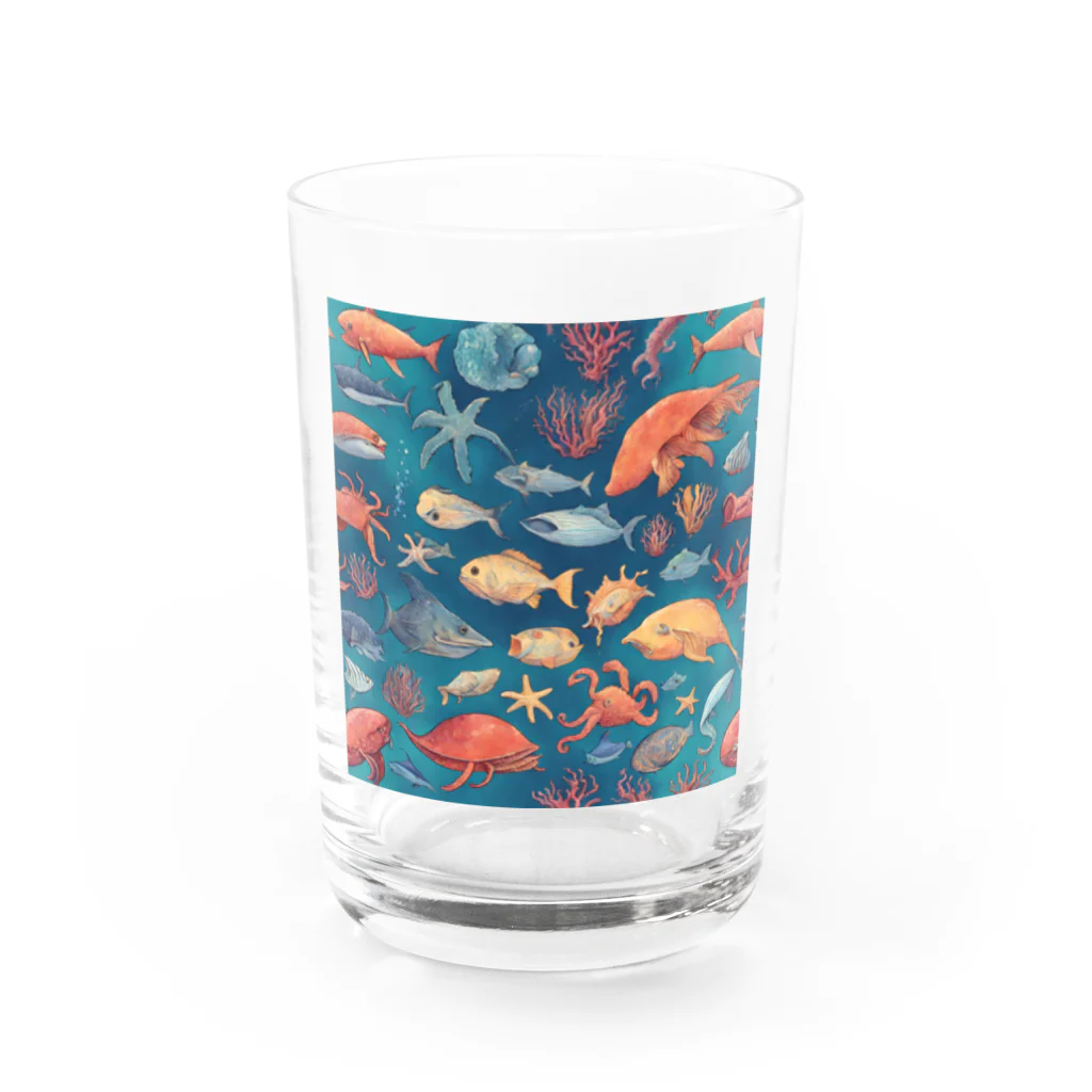 tmdayoの海洋生物 Water Glass :front