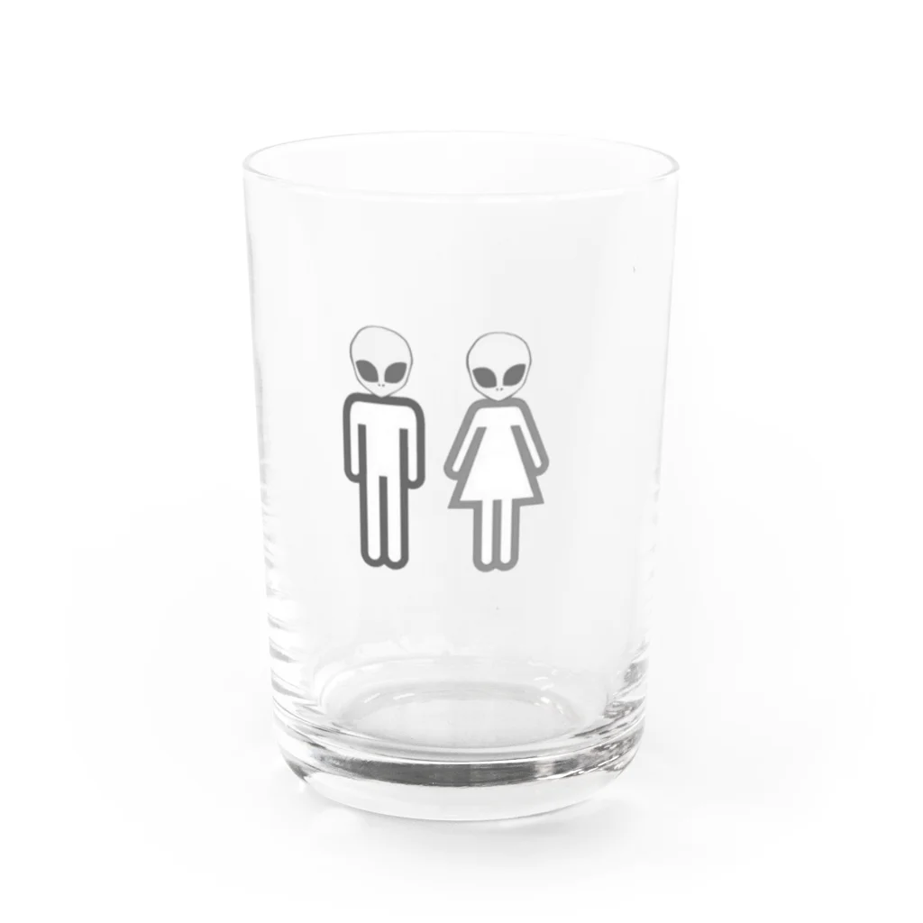 Reposの宇宙人くん Water Glass :front