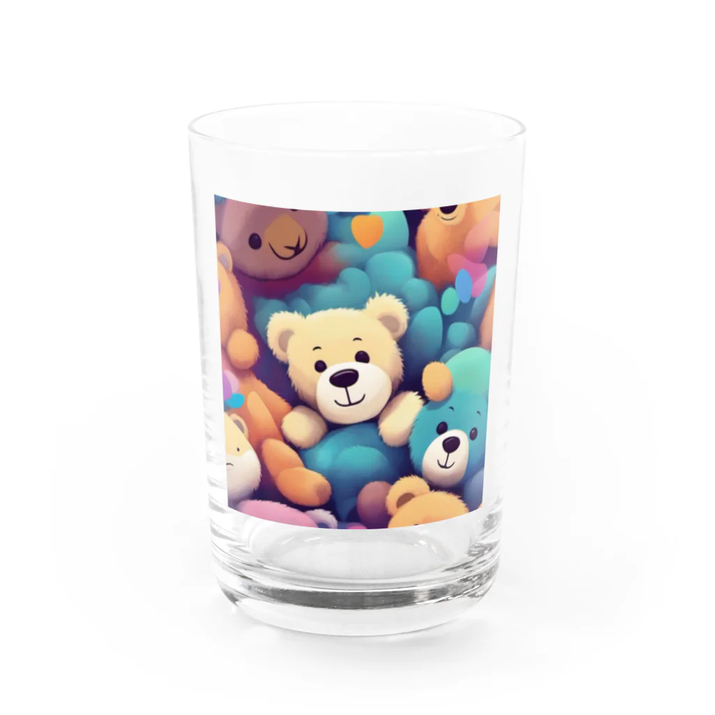 junji8000のたくさんの熊のぬいぐるみ グラス前面