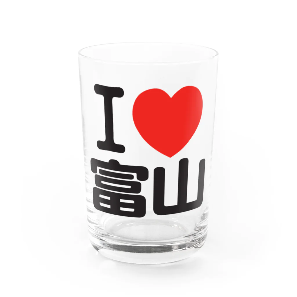 I LOVE SHOPのI LOVE 富山 Water Glass :front