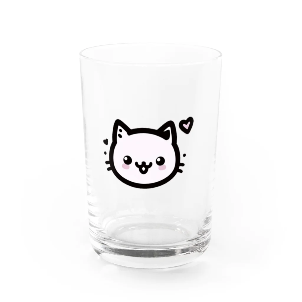 終わらない夢🌈の可愛いにゃんこ🐱💞 Water Glass :front