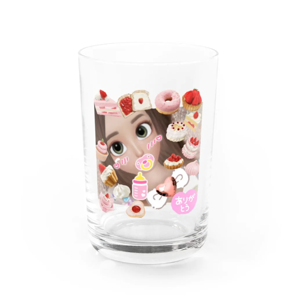 🎀miruchan land🎀🍼©️公式ショップの🎀お菓子なmiru🎀🍼 Water Glass :front