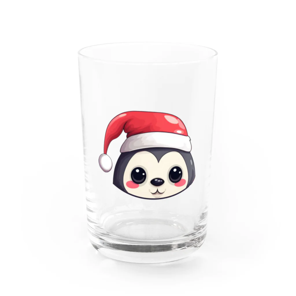 MistyStarkのペンギン犬顔 Water Glass :front