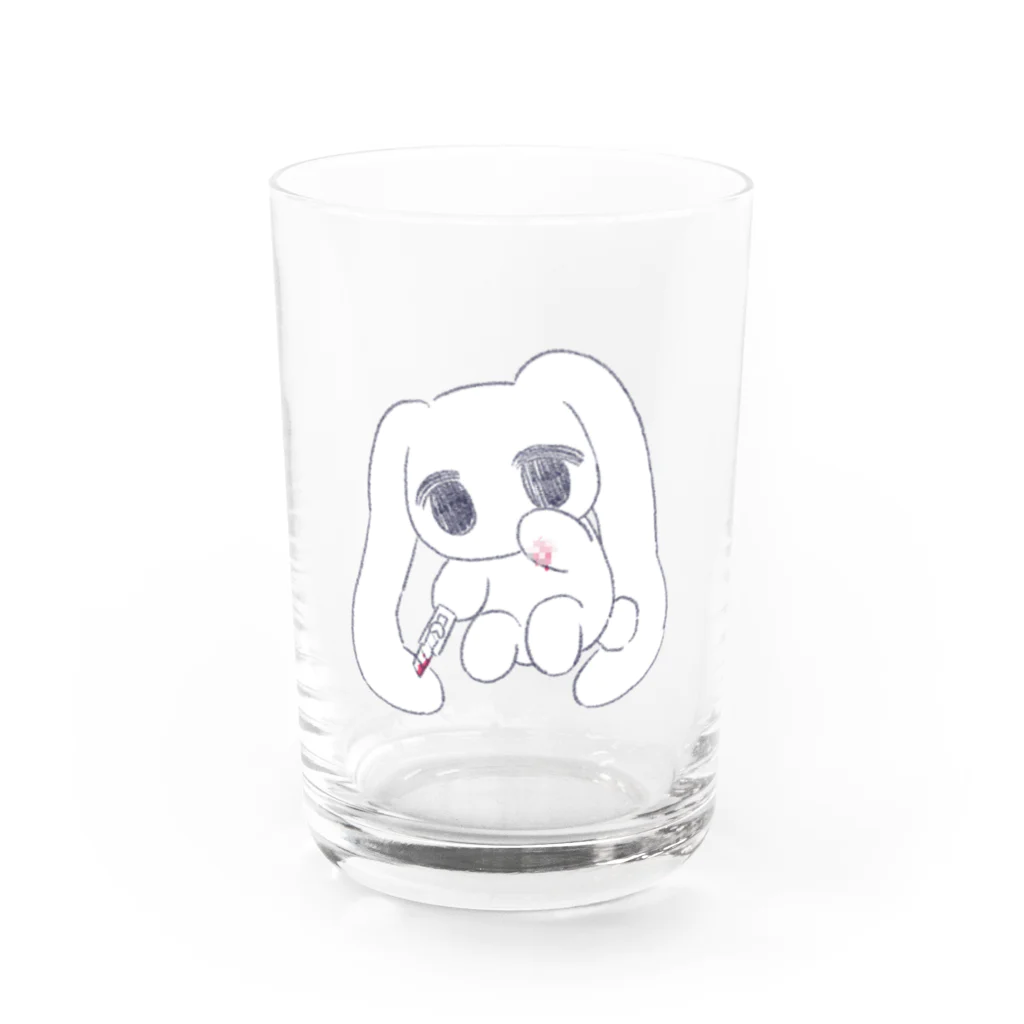 あくむ病院のしんどみうさぎちゃん Water Glass :front