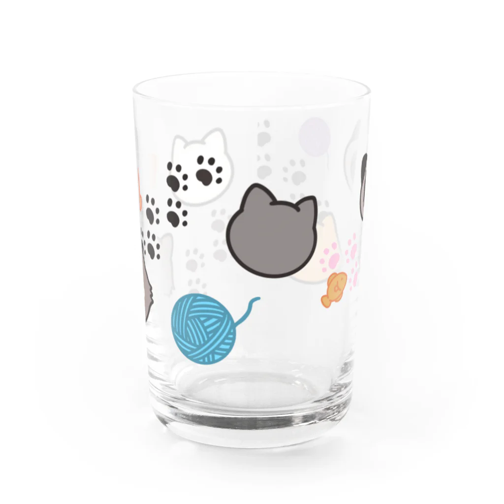 かぎしっぽの猫柄 Water Glass :front