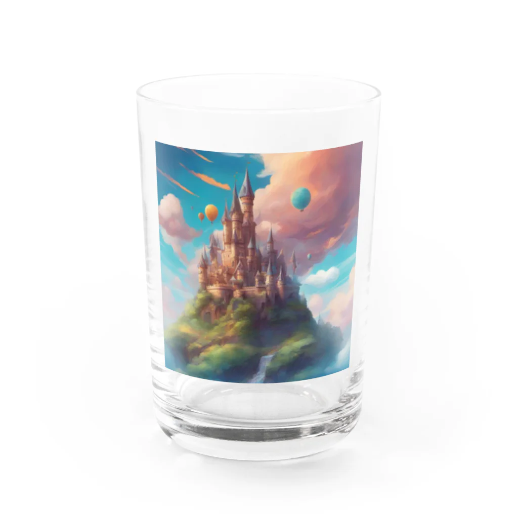 G7のショップの幻想の楽園  Fantasy Haven Castle Water Glass :front