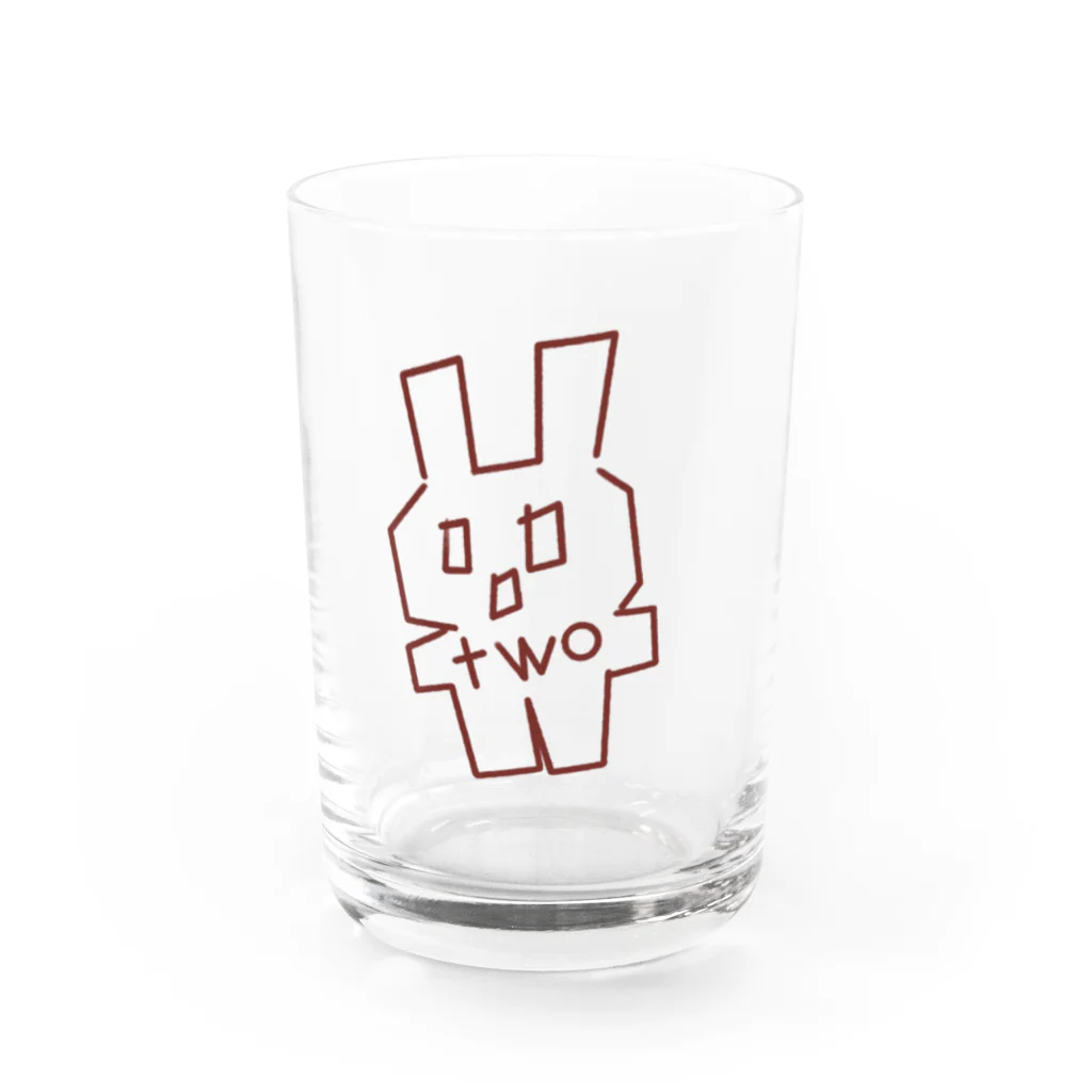 Lin Designの兎うさtwo Water Glass :front