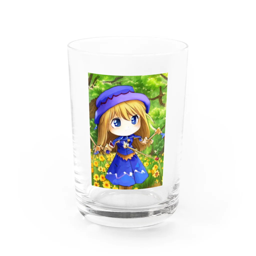 なっつ ふぁくとりーのかかしちゃん Water Glass :front