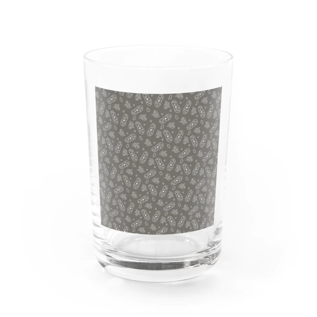 B-catの微生物パターン灰_アイテムいろいろ Water Glass :front