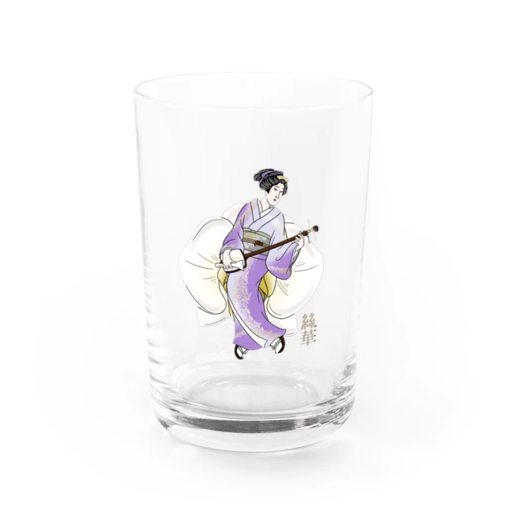 syamisenkurabu_itohanaの三味線倶楽部　絲華公式グッズ♪ Water Glass :front