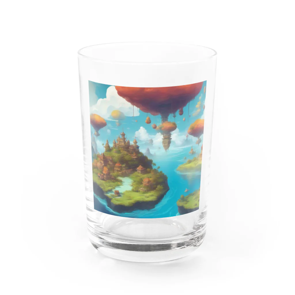 G7のショップの 幻想の浮遊アイランド コレクション（Fantastical Levitating Islands Collection） Water Glass :front