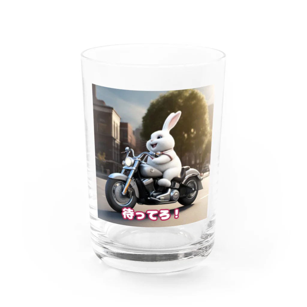 Công ty tròn quây quâyのウサギのハーレーくん Water Glass :front