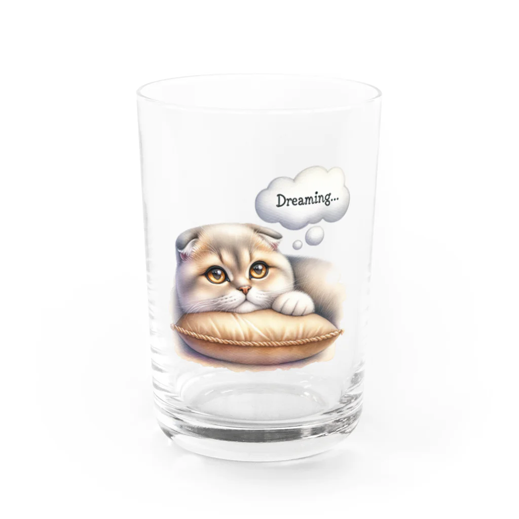 amakanaのまる耳ねこのほっこり時間 Water Glass :front