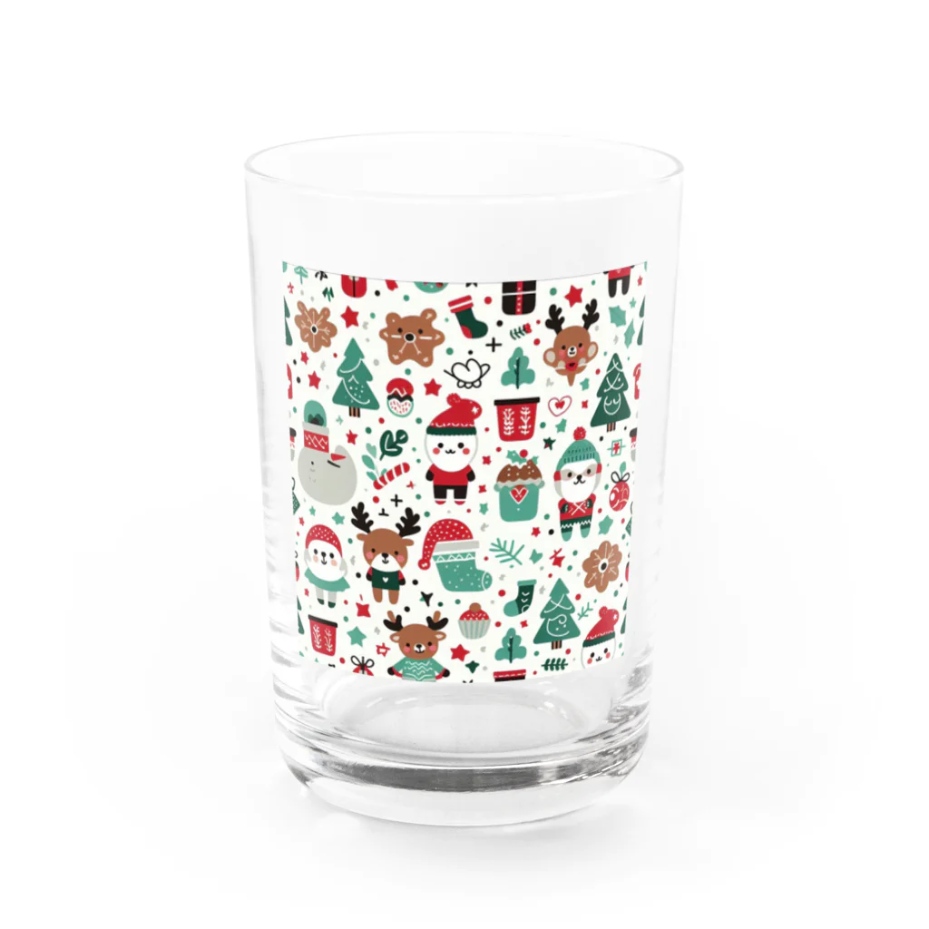 MihashiMYの可愛いクリスマスグッズ　 Water Glass :front