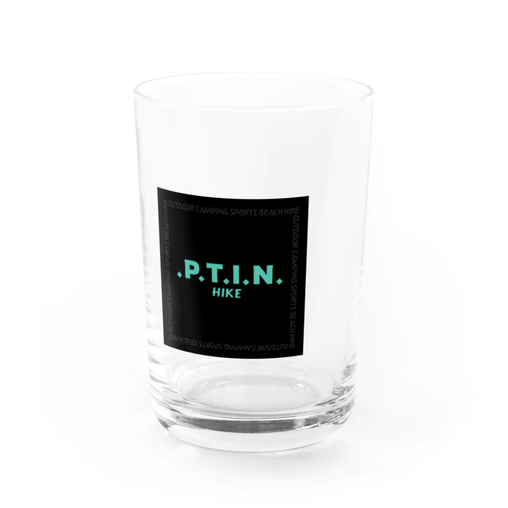 .P.T.I.N. HIKEの.P.T.I.N. HIKE - SQUARE LOGO BLACK Water Glass :front
