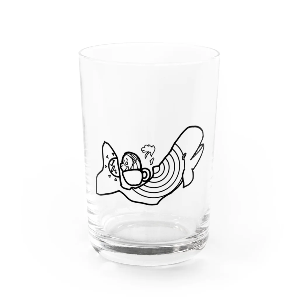 ｷｸﾐｰｶﾌｪのハクジラとキクミーさん Water Glass :front