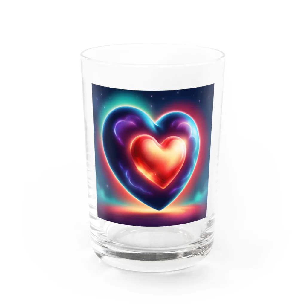 FortuneRiserのスチールハート Water Glass :front