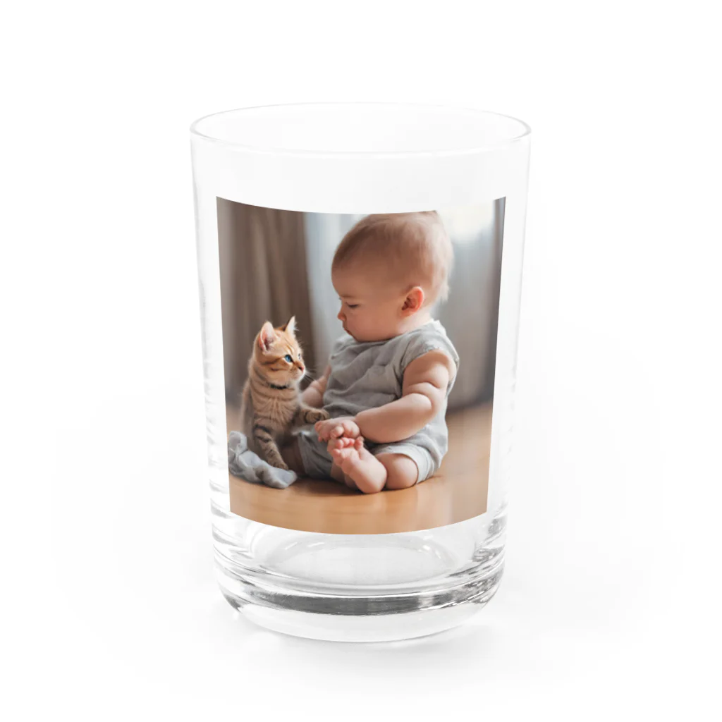 iramaraseのねこ赤 Water Glass :front