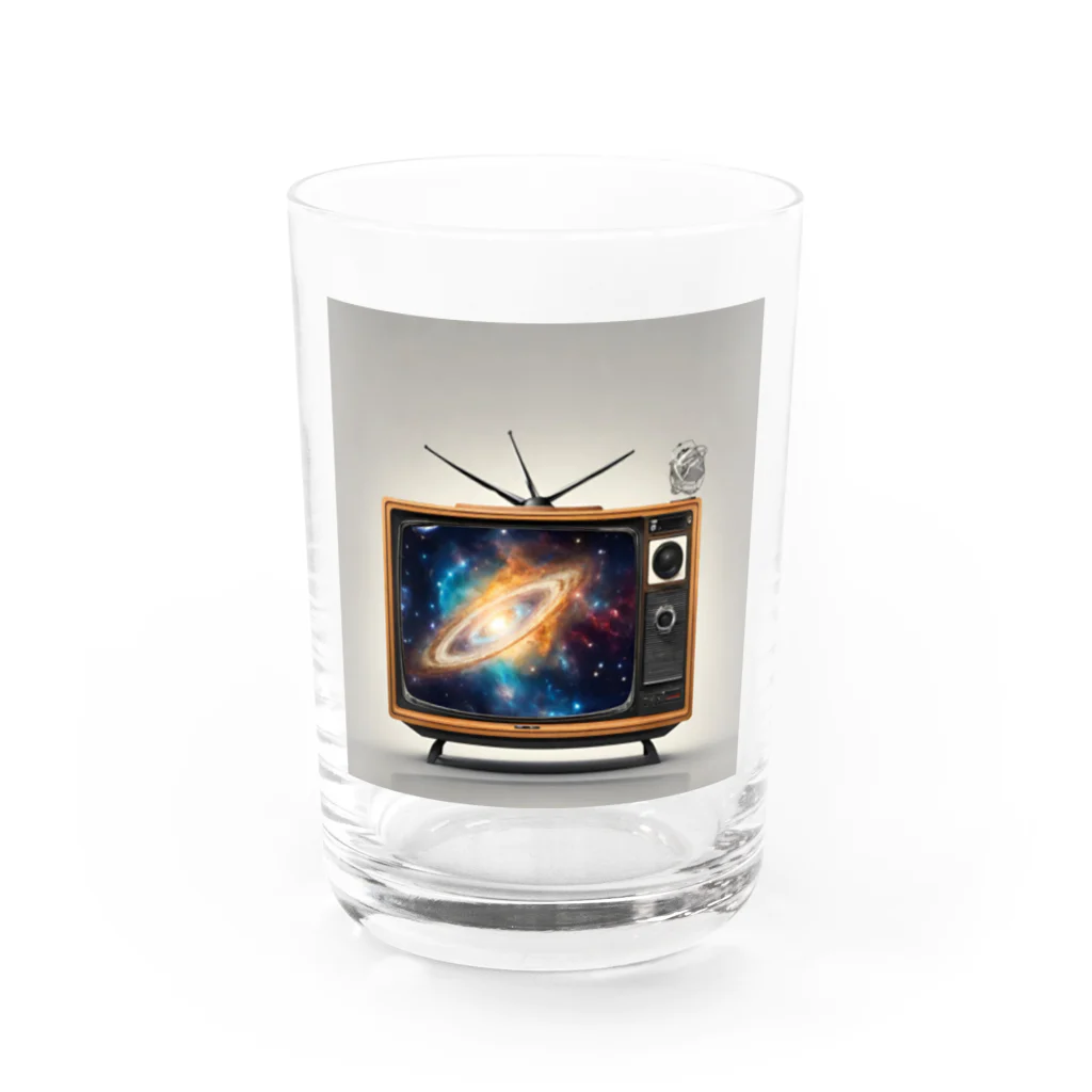 yumena_のテレビの中の宇宙 Water Glass :front